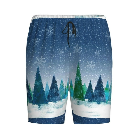 Haiem Christmas Trees Men's Pajama Short with Soft Woven Cotton Elastic Waistband Sleep Short-4X-Large