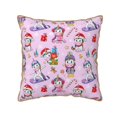 thumbnail image 1 of Haiem Christmas Unicorns Print Velvet Soft Solid Decorative Square Throw Pillow Covers Set with Elegant Piping Christmas Cushion Case for Sofa Bedroom Car-20"x20", 1 of 8