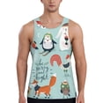 thumbnail image 1 of Haiem Christmas Winter Animals Men Workout Tank Top Gym Bodybuilding Sleeveless Muscle T Shirts Athletic Tank Breathable Workout Shirt-Large, 1 of 9