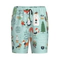 thumbnail image 1 of Haiem Christmas Winter Animals Men's Pajama Short with Soft Woven Cotton Elastic Waistband Sleep Short-Large, 1 of 9