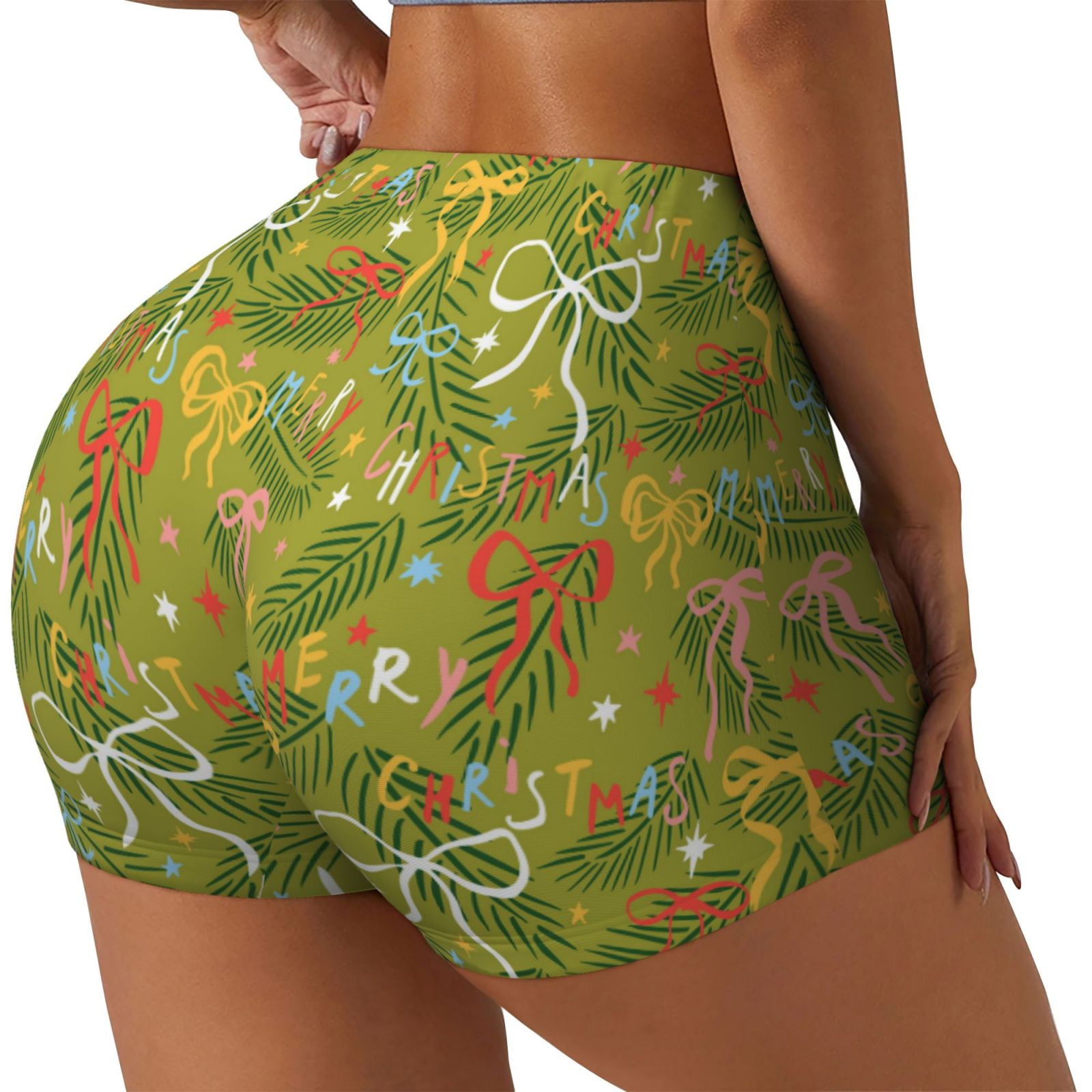 Olmlmt Women's High Waisted Biker Shorts - No Front Seam, 4.5" Inseam, Yoga Gym Lounge Shorts
