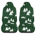 thumbnail image 1 of Haiem Christmas tree green plaid Printed Car Seat Covers Set of 2, Universal Fit Car Seat Covers,Protective Seat Covers,Comfortable Car Seat Covers, Easy Installation Seat Covers, 1 of 9