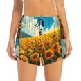 thumbnail image 1 of Haiem Clear Sky Sunflower Women's 2 in 1 Running Shorts - Lightweight Athletic Workout Gym Yoga Breathable Sports Shorts Liner with Phone Pockets-XX-Large, 1 of 9