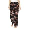 thumbnail image 1 of Haiem Coffee Bean Women's Pajama Pants Ultra Lightweight Pjs Bottoms Sleepwear Bottom Pants With Pocket Drawstring-Large, 1 of 9