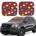 thumbnail image 1 of Haiem Coffee Cups Car Windshield Sun Shade (2 Pieces) Foldable Windshield Sun Shade Car Accessories for Truck SUV Pickup-Large, 1 of 7