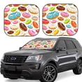 thumbnail image 1 of Haiem Color Donut Car Windshield Sun Shade (2 Pieces) Foldable Windshield Sun Shade Car Accessories for Truck SUV Pickup-Medium, 1 of 7