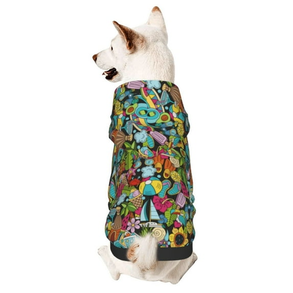 Haiem Color Summer for Winter Dog Hoodie Sweatshirts with Pockets Warm Dog Clothes for Small Dogs Chihuahua-XX-Large