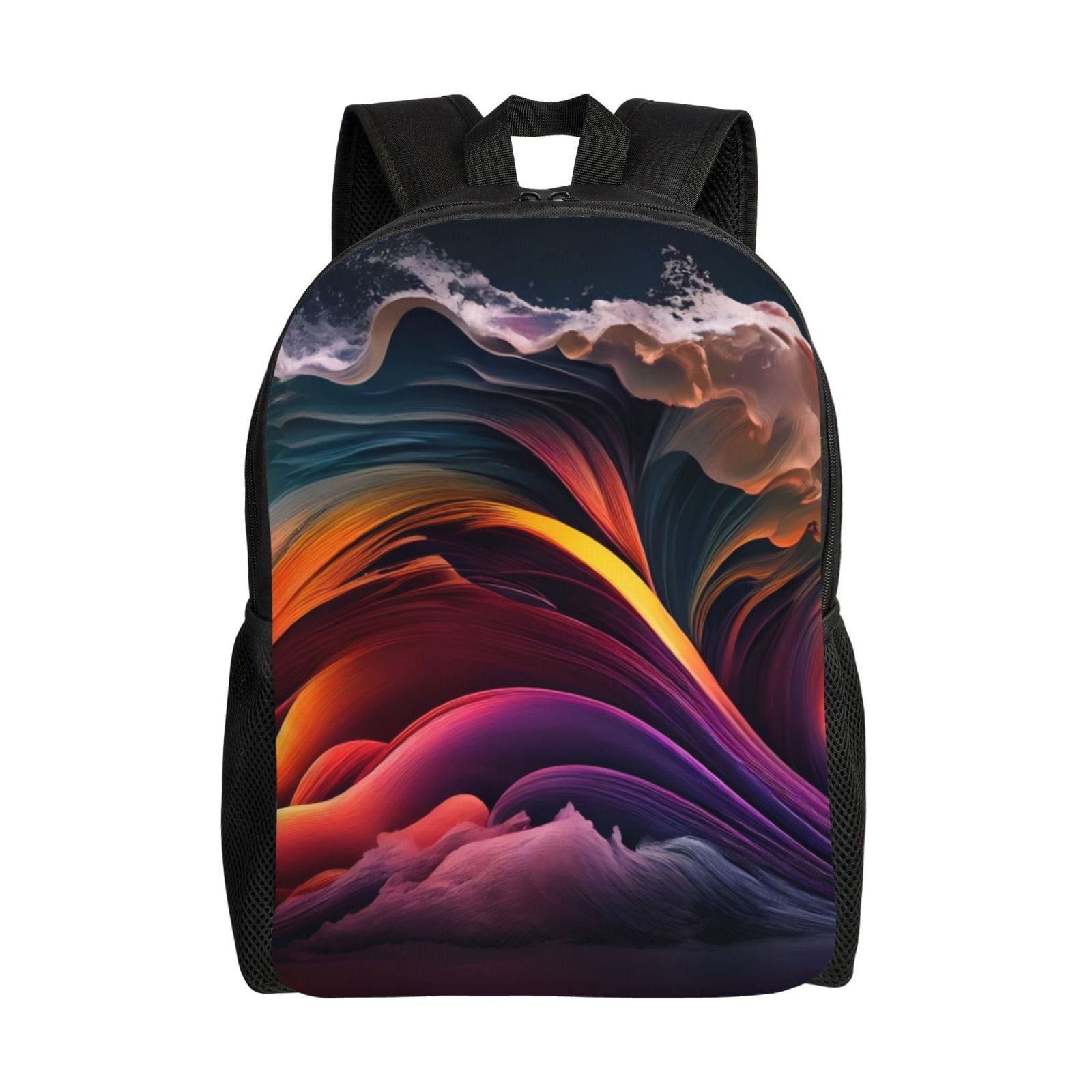 Haiem Colorful Abstract Wave Motion Backpack - Stylish and Durable 15 ...