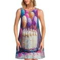 thumbnail image 1 of Haiem Colorful Balloon Cake Celebration for Women’s Summer Dresses – Casual Sleeveless Tank Loose Sundress, Lightweight Beach Dress, 1 of 7