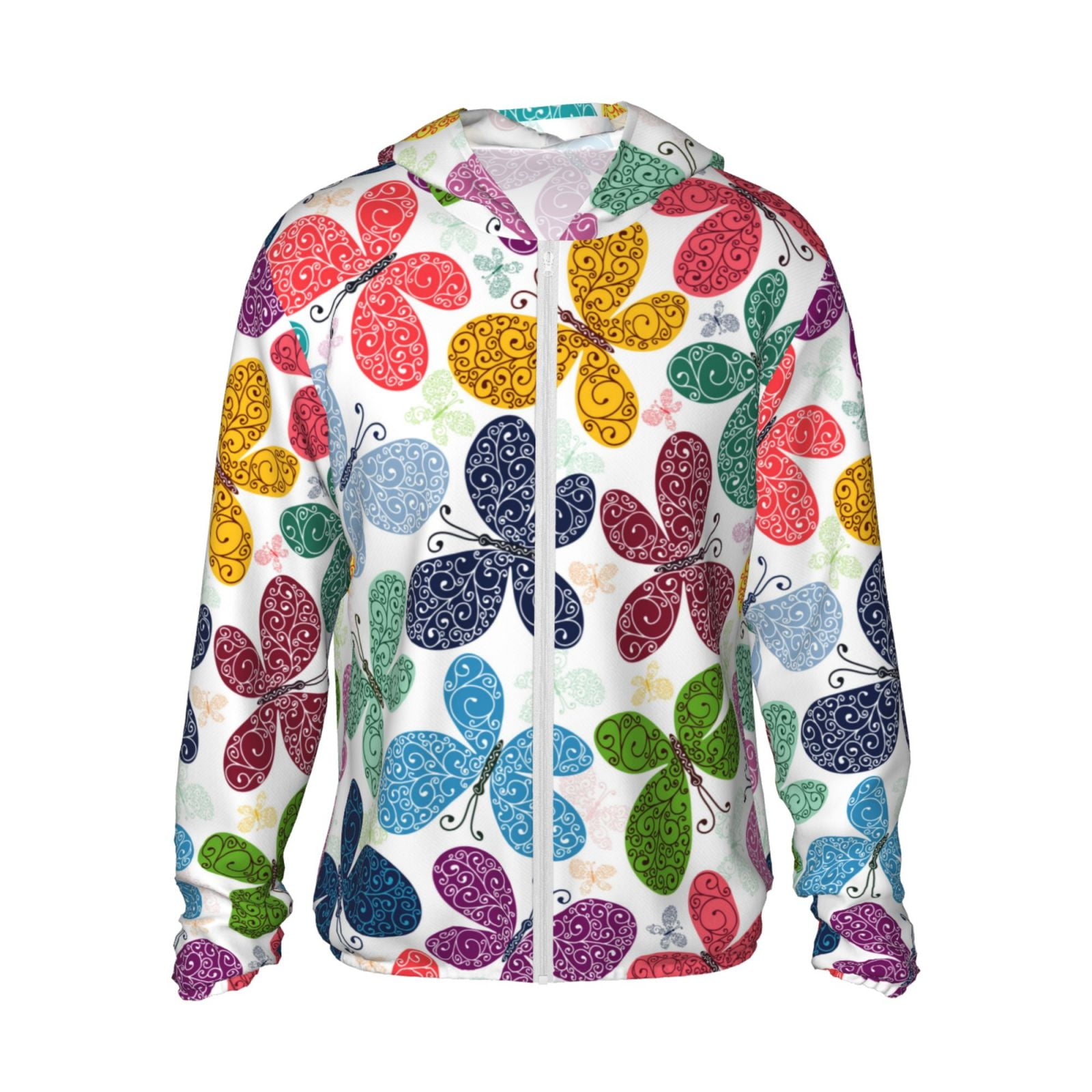 Haiem Colorful Butterflies UPF 50+ Fishing Shirts for Men Long Sleeve ...