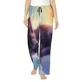 thumbnail image 1 of Haiem Colorful Cloud Sleeping Cat Women's Pajama Pants Ultra Lightweight Pjs Bottoms Sleepwear Bottom Pants With Pocket Drawstring-X-Large, 1 of 7