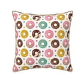 thumbnail image 1 of Haiem Colorful Donuts Print Velvet Soft Solid Decorative Square Throw Pillow Covers Set with Elegant Piping Christmas Cushion Case for Sofa Bedroom Car-20"x20", 1 of 8