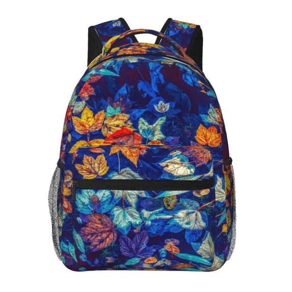 Haiem Colorful Fall Leaves Printed School Backpack,Casual Travel Lightweight Backpack,Durable Comfortable Multifunctional Backpack,Laptop Backpack