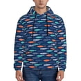 thumbnail image 1 of Haiem Colorful Fish 3 Patterned Men's Hoodie with Kangaroo Pocket - Ideal Pullover Sweatshirt for Daily Wear, Travel, and Home-Small, 1 of 7