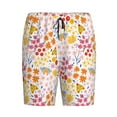 thumbnail image 1 of Haiem Colorful Floral Men's Pajama Short with Soft Woven Cotton Elastic Waistband Sleep Short-Large, 1 of 9
