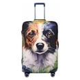 thumbnail image 1 of Haiem Colorful Flower Dog Luggage Cover Printed Suitcase Covers for Luggage Elastic Washable Suitcase Protector Fits 18-32 Inch Luggage-Medium, 1 of 9