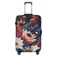 thumbnail image 1 of Haiem Colorful Flower Peacock Luggage Cover Printed Suitcase Covers for Luggage Elastic Washable Suitcase Protector Fits 18-32 Inch Luggage-Large, 1 of 9