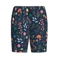 thumbnail image 1 of Haiem Colorful Flowers Men's Pajama Short with Soft Woven Cotton Elastic Waistband Sleep Short-Large, 1 of 9
