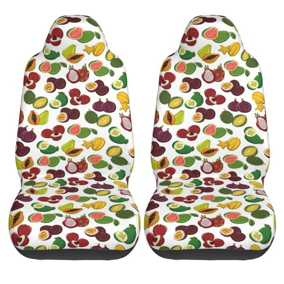 Haiem Colorful Fruits Printed Car Seat Covers Set of 2, Universal Fit Car Seat Covers,Protective Seat Covers,Comfortable Car Seat Covers, Easy Installation Seat Covers, Vehicle Seat Covers