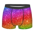 thumbnail image 1 of Haiem Colorful Glitter Men's Boxer Briefs, Every Day Comfort Stretch Cotton Moisture-Wicking Underwear-Large, 1 of 9