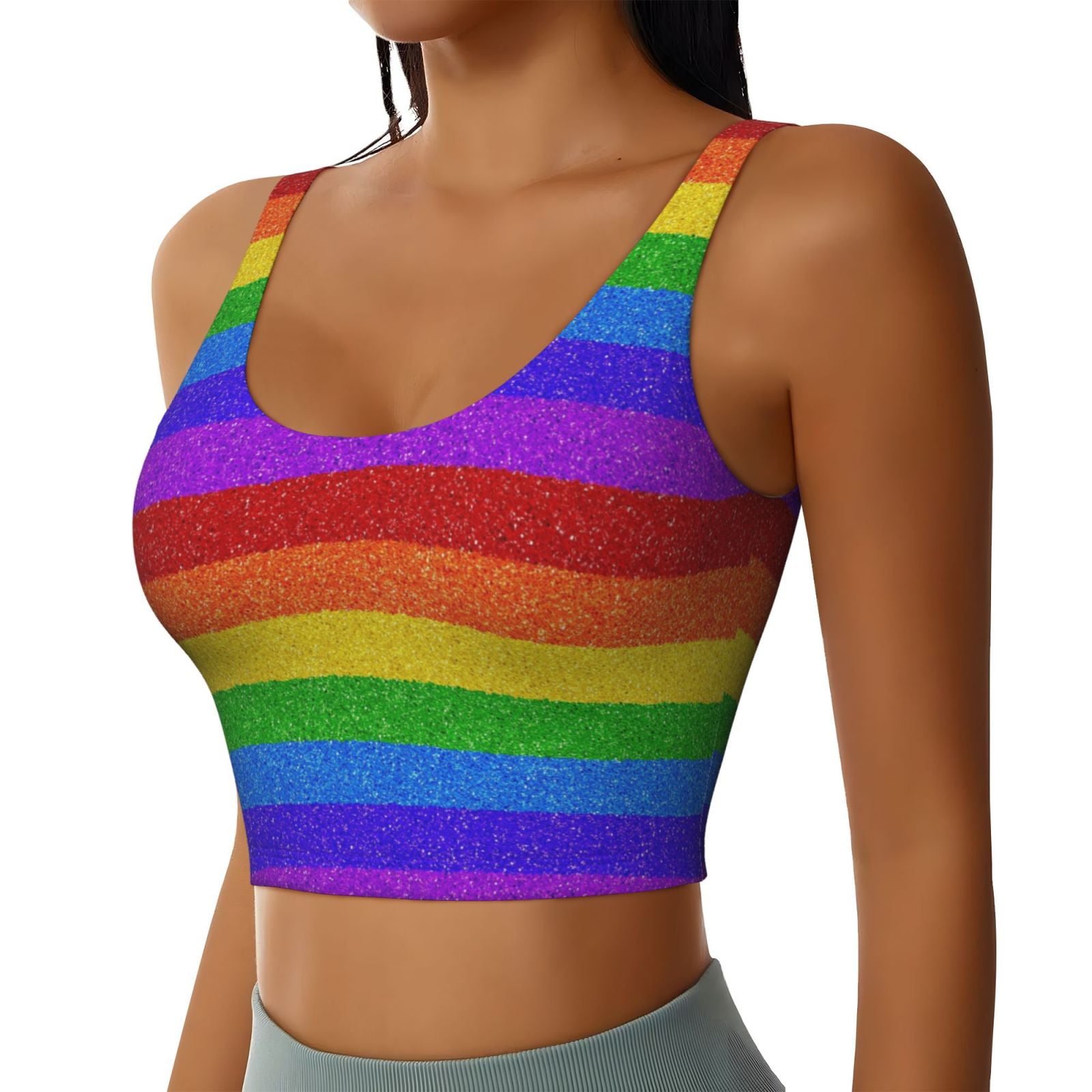 rainbow nike bra