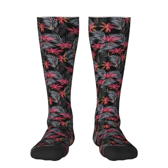Haiem Colorful Hawaii Palms Socks, Funny Novelty Crazy Design Cotton Socks Sports Socks Knee High Socks For Men, Women,1Pairs - Gift For Working Friends