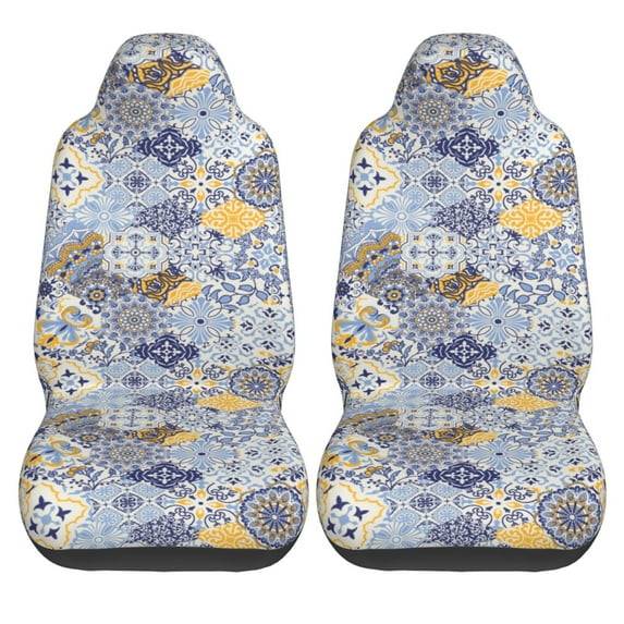 Haiem Colorful Mandalas Printed Car Seat Covers Set of 2, Universal Fit Car Seat Covers,Protective Seat Covers,Comfortable Car Seat Covers, Easy Installation Seat Covers