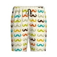 thumbnail image 1 of Haiem Colorful Mustache Men's Pajama Short with Soft Woven Cotton Elastic Waistband Sleep Short-X-Large, 1 of 9