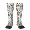 thumbnail image 1 of Haiem Colorful Numbers Socks, Funny Novelty Crazy Design Cotton Socks Sports Socks Knee High Socks For Men, Women,1Pairs - Gift For Working Friends, 1 of 9