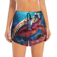 thumbnail image 1 of Haiem Colorful Ocean Sea Turtle Women's 2 in 1 Running Shorts - Lightweight Athletic Workout Gym Yoga Breathable Sports Shorts Liner with Phone Pockets-Medium, 1 of 9