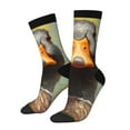 thumbnail image 1 of Haiem Colorful Painted Duck Pattern Crew Socks – Soft & Durable Moisture-wicking Socks, Stay-Up Fit for Business, Work, and Casual Wear Size 5-11, 1 of 6