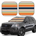 thumbnail image 1 of Haiem Colorful Pastel Stripes Car Windshield Sun Shade (2 Pieces) Foldable Windshield Sun Shade Car Accessories for Truck SUV Pickup-Small, 1 of 7