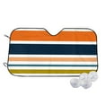 thumbnail image 1 of Haiem Colorful Pastel Stripes Car Windshield Sun Shade - Blocks UV Rays Sun Visor Protector, Sunshade to Keep Your Vehicle Cool, Universal Fit SUV Van Sedan-Medium, 1 of 7