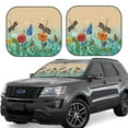 thumbnail image 1 of Haiem Colorful Plants And Insects Windshield Sun Shade: Universal Foldable 2-Piece Car Front Window Sunshade - Blocks Uv Rays, And Reduces Heat,Essential Car Accessory Medium, 1 of 7