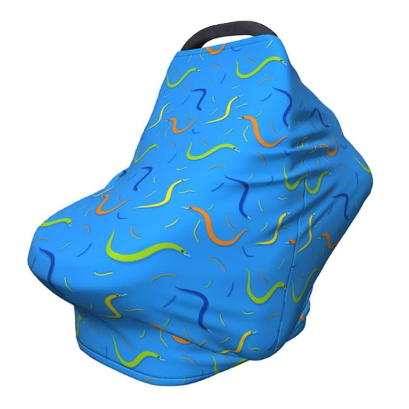 Haiem Colorful Snake Baby Nursing Cover & Nursing Poncho - Multi Use Cover for Baby Car Seat Canopy, Stroller Cover, 360°Full Privacy Breastfeeding Coverage
