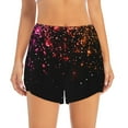 thumbnail image 1 of Haiem Colorful Sparkling Women's 2 in 1 Running Shorts - Lightweight Athletic Workout Gym Yoga Breathable Sports Shorts Liner with Phone Pockets-Large, 1 of 9