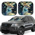thumbnail image 1 of Haiem Colorful Stained Glass Deer Car Windshield Sun Shade (2 Pieces) Foldable Windshield Sun Shade Car Accessories for Truck SUV Pickup-Medium, 1 of 1