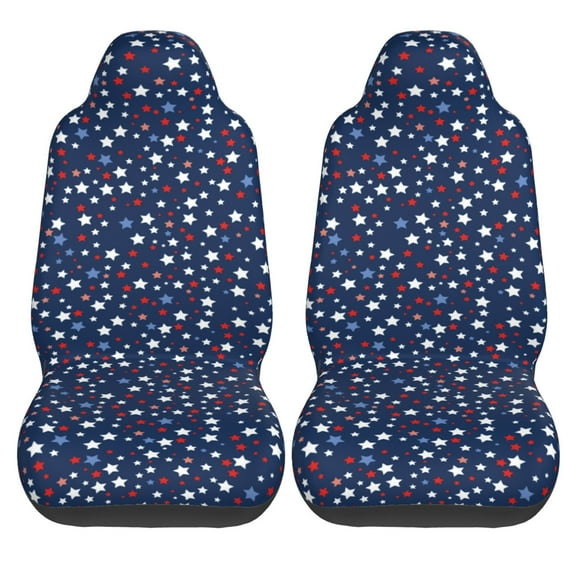 Haiem Colorful Stars Printed Car Seat Covers Set of 2, Universal Fit Car Seat Covers,Protective Seat Covers,Comfortable Car Seat Covers, Easy Installation Seat Covers