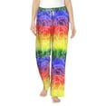 thumbnail image 1 of Haiem Colorful Tie Dye Women's Pajama Pants Ultra Lightweight Pjs Bottoms Sleepwear Bottom Pants With Pocket Drawstring-XX-Large, 1 of 7
