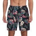 thumbnail image 1 of Haiem Colorful Tropical Leaves Mens Swim Trunks with Compression Liner 2 in 1 Swimming Shorts Stretch Swimwear Quick Dry,Board Shorts-XX-Large, 1 of 9
