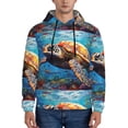 thumbnail image 1 of Haiem Colorful Underwater Sea Turtle Patterned Men's Hoodie with Kangaroo Pocket - Ideal Pullover Sweatshirt for Daily Wear, Travel, and Home-3X-Large, 1 of 7