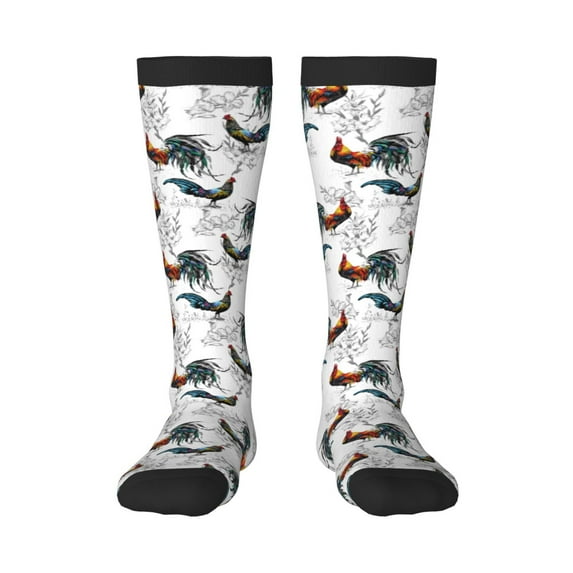Haiem Cool Chicken Socks, Funny Novelty Crazy Design Cotton Socks Sports Socks Knee High Socks For Men, Women,1Pairs - Gift For Working Friends