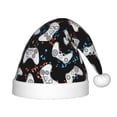 thumbnail image 1 of Haiem Cool Gamepad Pattern Santa Hat Confortable Velvet Christmas Hat for Christmas Party Favors Fit for Adults and Kids, 1 of 6