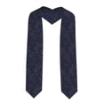thumbnail image 1 of Haiem Copper-Gold Gloss Outline Navy Dark Blue Pattern Graduation Stole 2024 | Premium Satin Sash for Graduation Ceremony, 1 of 7