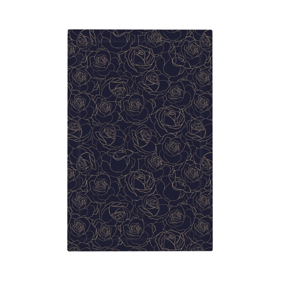 Haiem Copper-Gold Gloss Outline Rose1 Pattern Decorative Wall Plates, 1-Gang 5.0" x3.0", Unbreakable Thermoplastic Faceplate Cover for Decorator Receptacle Outlet & Switch-Style V
