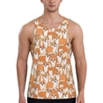 thumbnail image 1 of Haiem Corgi Animal Men Workout Tank Top Gym Bodybuilding Sleeveless Muscle T Shirts Athletic Tank Breathable Workout Shirt-Large, 1 of 8