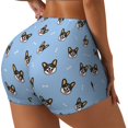thumbnail image 1 of Haiem Corgi Dog No Front Seam Biker Shorts for Women Yoga Workout Gym Bike Shorts with Tummy Control Moisture-Wicking-Large, 1 of 9