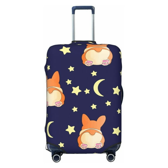 Haiem Corgi Lying With Moons And Stars Luggage Cover,Durable, Washable Suitcase Protector With Anti-Scratch Technology - Keep Your Luggage Looking New X-Large