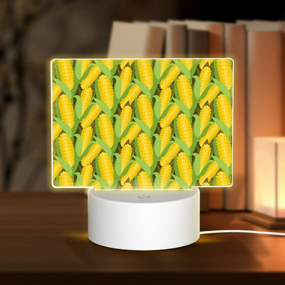 Haiem Corn 1 Pattern Acrylic Night Light Gift with 3 Color ModesTouch-Sensitive LED Lamp Perfect Gift for Mother's Day, Birthday, or Christmas