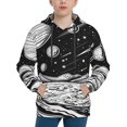 thumbnail image 1 of Haiem Cosmic Landscape Celestial Art Pattern Boys Hoodie, Youth Pullover Hooded Sweatshirt, Kangaroo Pocket Hoodie for Kids Girls -X-Large, 1 of 6